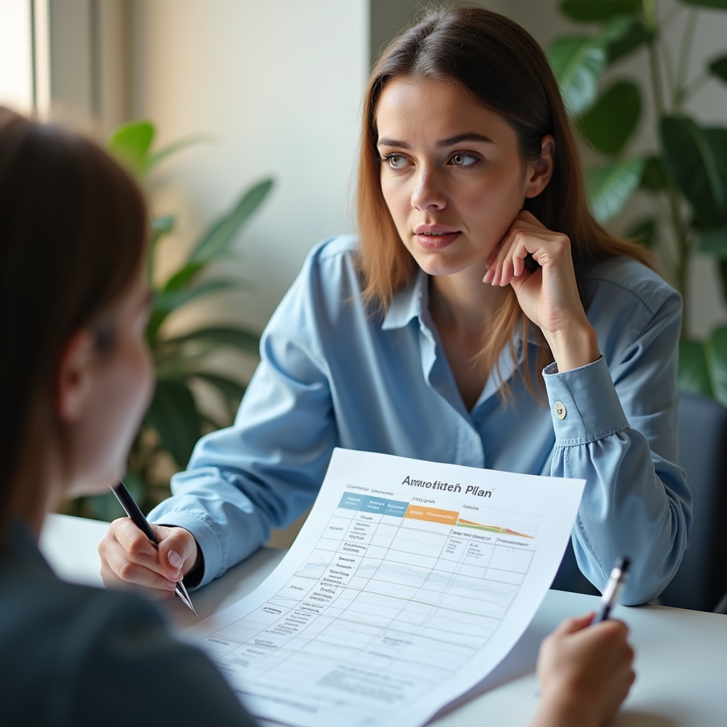 Бухгалтер изучает материалы по карьерному развитию